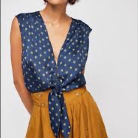 Free People Mornings In Marrakesh Printed Top (12) - Picture 1 of 1